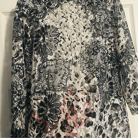 Perceptions New York Womens Lace Open Front Floral Cardigan size 12 - Picture 7 of 7